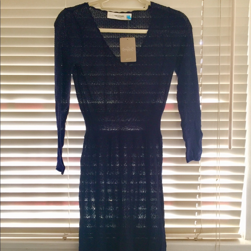 Anthropologie Blue Sweater Dress